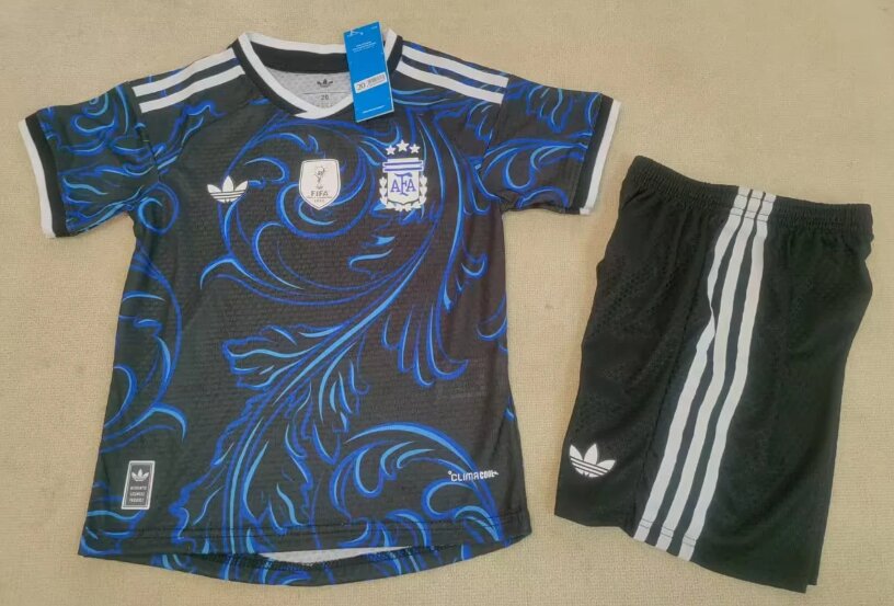 Kids-Argentina 2026 World Cup Away Soccer Jersey(Player)